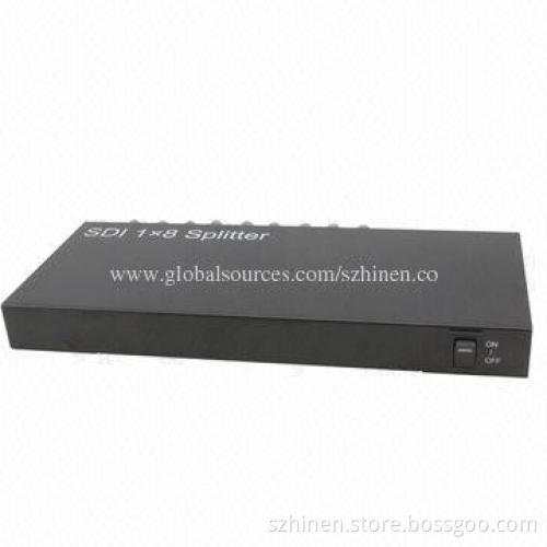 Transfer 1 SDI Signal to 8 Monitors Simultaneously SDI Splitter, 270Mbps to 2.97Gbps Data Rate